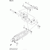 Схема вузла: Важіль прогресії (An400Al4 E33) для Suzuki AN400 Burgman (EU analogue of SkyWave)