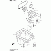 Схема вузла: Насос масляний & Піддон для Suzuki GSX-R1000