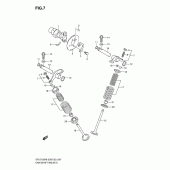 Схема вузла: Розподільний вал & Клапан для Suzuki DR-Z125 DR-Z125L
