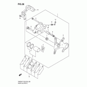 Схема вузла: Задній гальмівний супорт для Suzuki RM250
