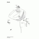 Схема вузла: Паливний бак (Model k7) для Suzuki GS500