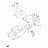 Схема вузла: Заднє крило Suzuki GSX750 Katana