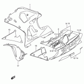 Схема вузла: Нижній обтічник (Model k2) для Suzuki GSX-R750