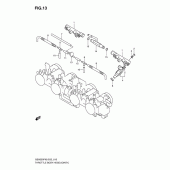 Схема вузла: Паливна рейка & Інжектор для Suzuki GSX650