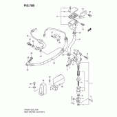 Схема вузла: Задній гальмівний циліндр (Sv650ak7/uak7/sak7/suak7) для Suzuki SV650