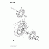 Схема вузла: Переднє колесо (Gsr600ak7/uak7/ak8/uak8/ak9/uak9/al0/ual0) для Suzuki GSR600