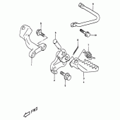 Схема вузла: Підніжки для Suzuki DR350