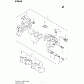 Схема вузла: Задній гальмівний супорт для Suzuki DL650 V-Strom