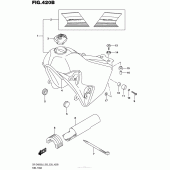 Схема узла: Топливный бак (Dr-Z400Sl6 E28) для Suzuki DR-Z400 DR-Z400S