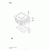 Схема узла: Цилиндр для Suzuki DR-Z125 DR-Z125L