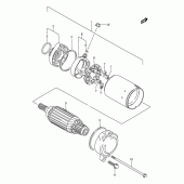Схема узла: Стартер электрический (Model w/x/y/k1/k2) для Suzuki VL1500 Intruder LC