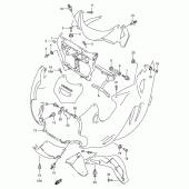 Схема вузла: Кріпильний елемент переднього обтічника для Suzuki GSX600 Katana