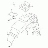 Схема узла: Заднее крыло (Model t/v/w) для Suzuki RF900