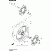 Схема вузла: Переднє колесо Suzuki GSX-R600