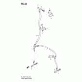 Схема узла: Передний тормозной шланг для Suzuki DL1000 V-Strom