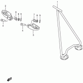 Схема узла: Подножка & Подставка для Suzuki RM125