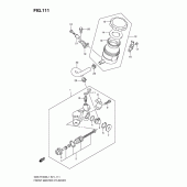 Схема узла: Передний тормозной цилиндр для Suzuki GSX-R1000