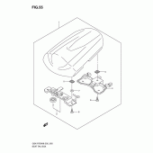 Схема узла: Заглушка сиденья пассажира для Suzuki GSX-R750