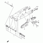 Схема вузла: Задній важіль підвіски для Suzuki RM-Z450