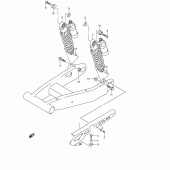 Схема узла: Задний амортизатор (Model k4/k5) для Suzuki GSX1400