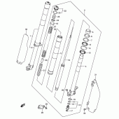 Схема вузла: Передня вилка (Model k3) для Suzuki RM250