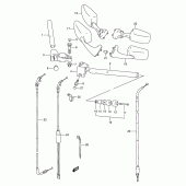 Схема вузла: Кермо & Тросики для Suzuki GSX250 Across