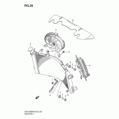 Схема узла: Радиатор для Suzuki GSX1300 B-King