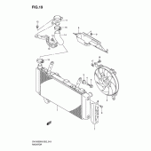 Схема узла: Радиатор для Suzuki SV1000