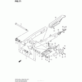 Схема вузла: Задній важіль (Маятник) (Dr-Z125L4 E33) для Suzuki DR-Z125 DR-Z125L