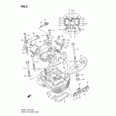 Схема узла: Передняя головка цилиндра & Прокладка головки & Свеча зажигания для Suzuki VZ800 Intruder M800/ Boulevard M50