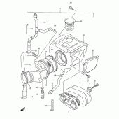 Схема узла: Воздушный фильтр для Suzuki DR350