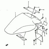 Схема узла: Переднее крыло (Model k) для Suzuki GSX-R1100