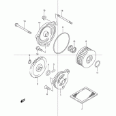 Схема вузла: Масляний насос для Suzuki DR250