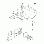 Схема узла: Правый пульт управления рулевой для Suzuki DR250