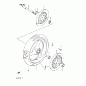 Схема узла: Переднее колесо для Suzuki GSX-R750