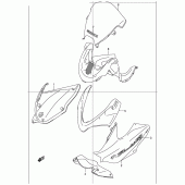 Схема вузла: Передній обтічник (Gsf1200sk1) для Suzuki GSF1200 Bandit