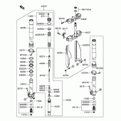 Схема вузла: Вилка передньої осі для Suzuki RM-Z250