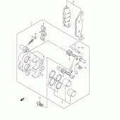 Схема вузла: Передній гальмівний супорт для Suzuki VZ800 Marauder