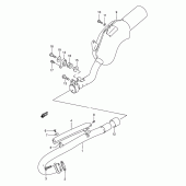 Схема вузла: Вихлопна система для Suzuki DR250