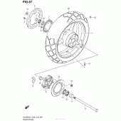 Схема вузла: Заднє колесо Suzuki DL650 V-Strom