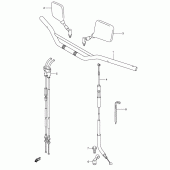 Схема узла: Руль & Тросики (E24) для Suzuki DR-Z400 DR-Z400E