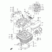 Схема вузла: Головка циліндра Suzuki LS650 Boulevard S40