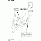 Схема узла: Информационные наклейки (Dl650Xal7 E33) для Suzuki DL650 V-Strom
