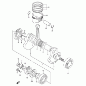 Схема узла: Коленчатый вал & Поршень для Suzuki DR250
