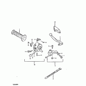 Схема узла: Левый пульт управления рулевой (E4,  e18) для Suzuki TS250