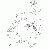 Схема вузла: Патрубок системи охолодження для Suzuki GSX-R600