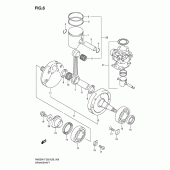 Схема узла: Коленчатый вал & Поршень для Suzuki RM250