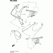 Схема вузла: Передній бічний обтічник Suzuki GSX1300 Hayabusa