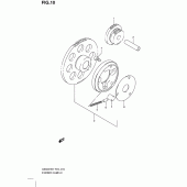 Схема узла: Привод стартера для Suzuki GS500