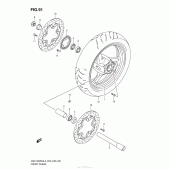 Схема узла: Переднее колесо (Gsx1300Ral3 E03) для Suzuki GSX1300 Hayabusa
